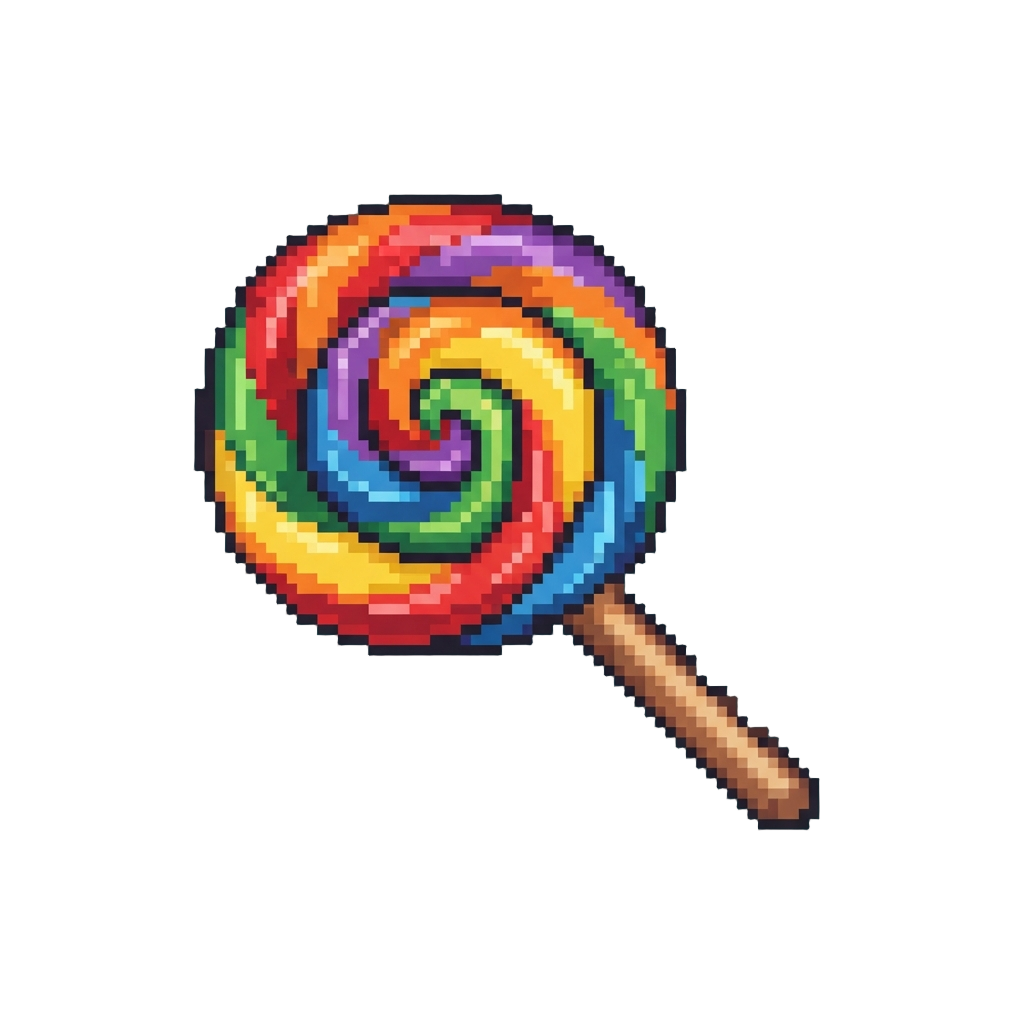 A Giant Swirly Rainbow Lollipop