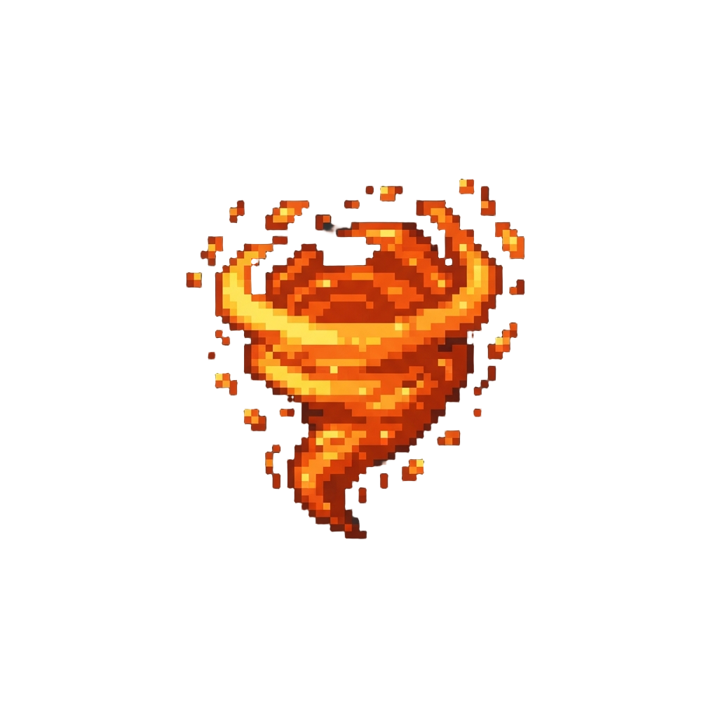 A Whirlwind of Glowing Embers