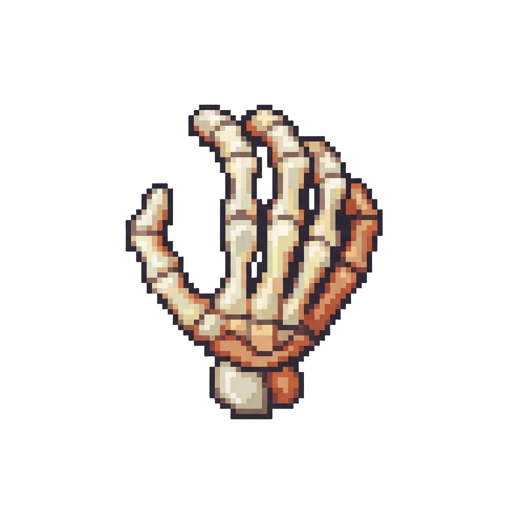 A Miniature Plastic Skeleton Hand That Wiggles
