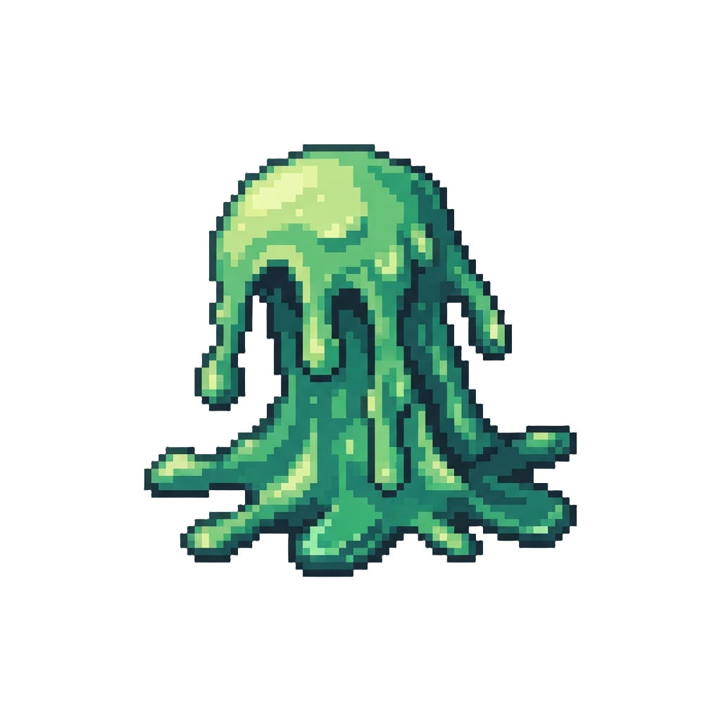 A Sudden Cascade of Green Slimy Ectoplasm