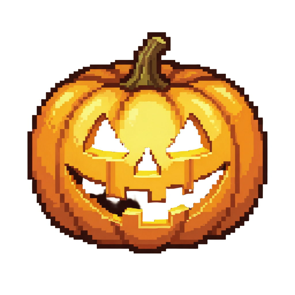 A Giant Glowing Golden Jack-o'-lantern Trophy