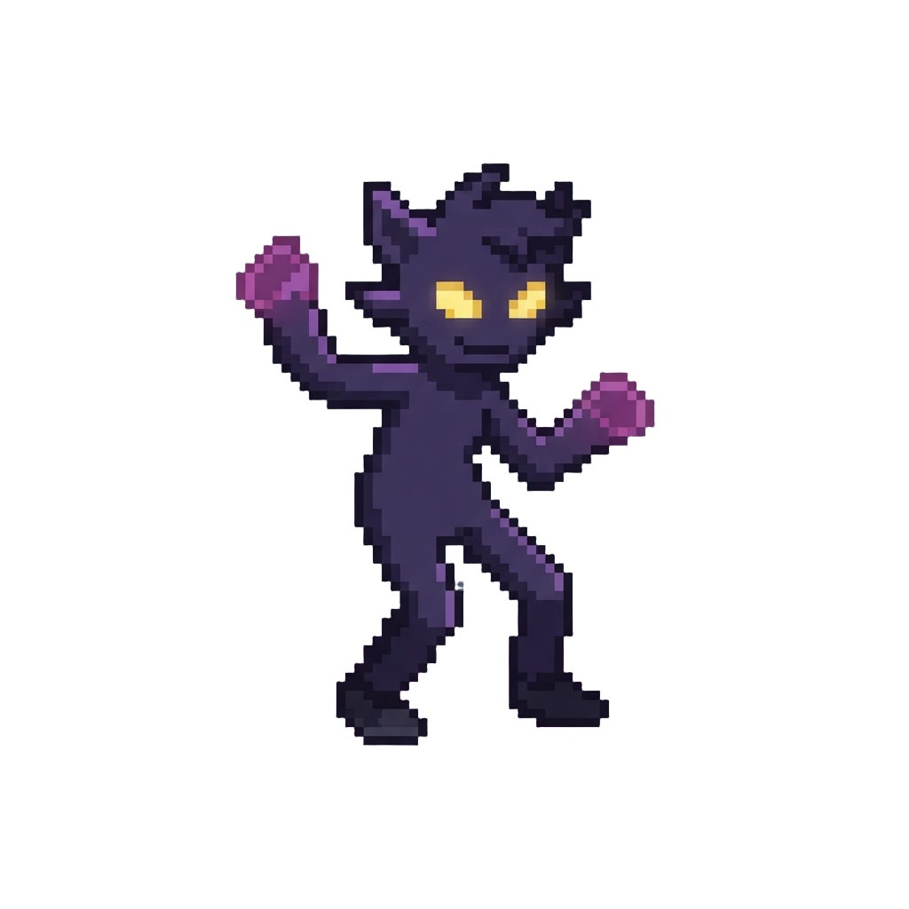 A Purple Shadowy Sprunki Grooving to the Beat