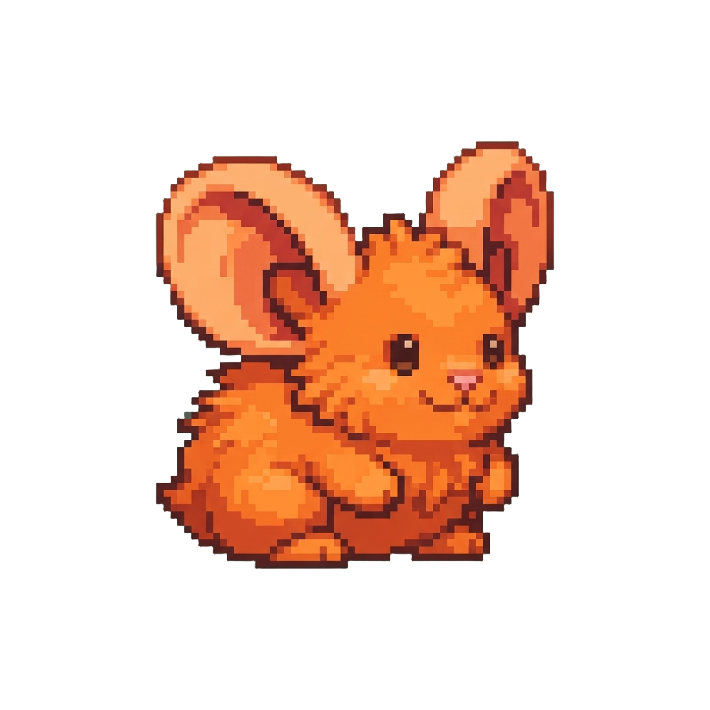 A Fluffy Orange Monster with Giant Ears