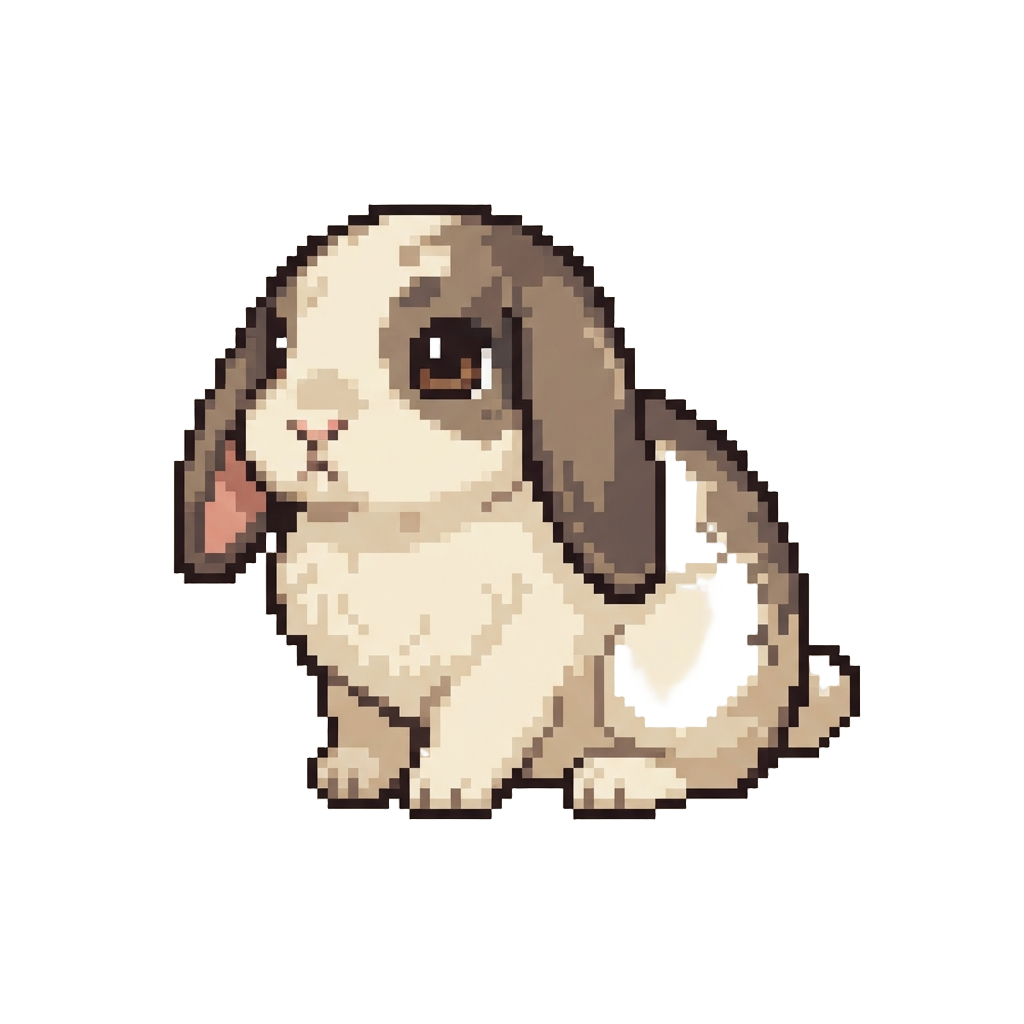 A Cute Lop-eared Bunny