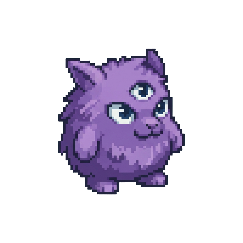 A Fuzzy Three-eyed Purple Monster
