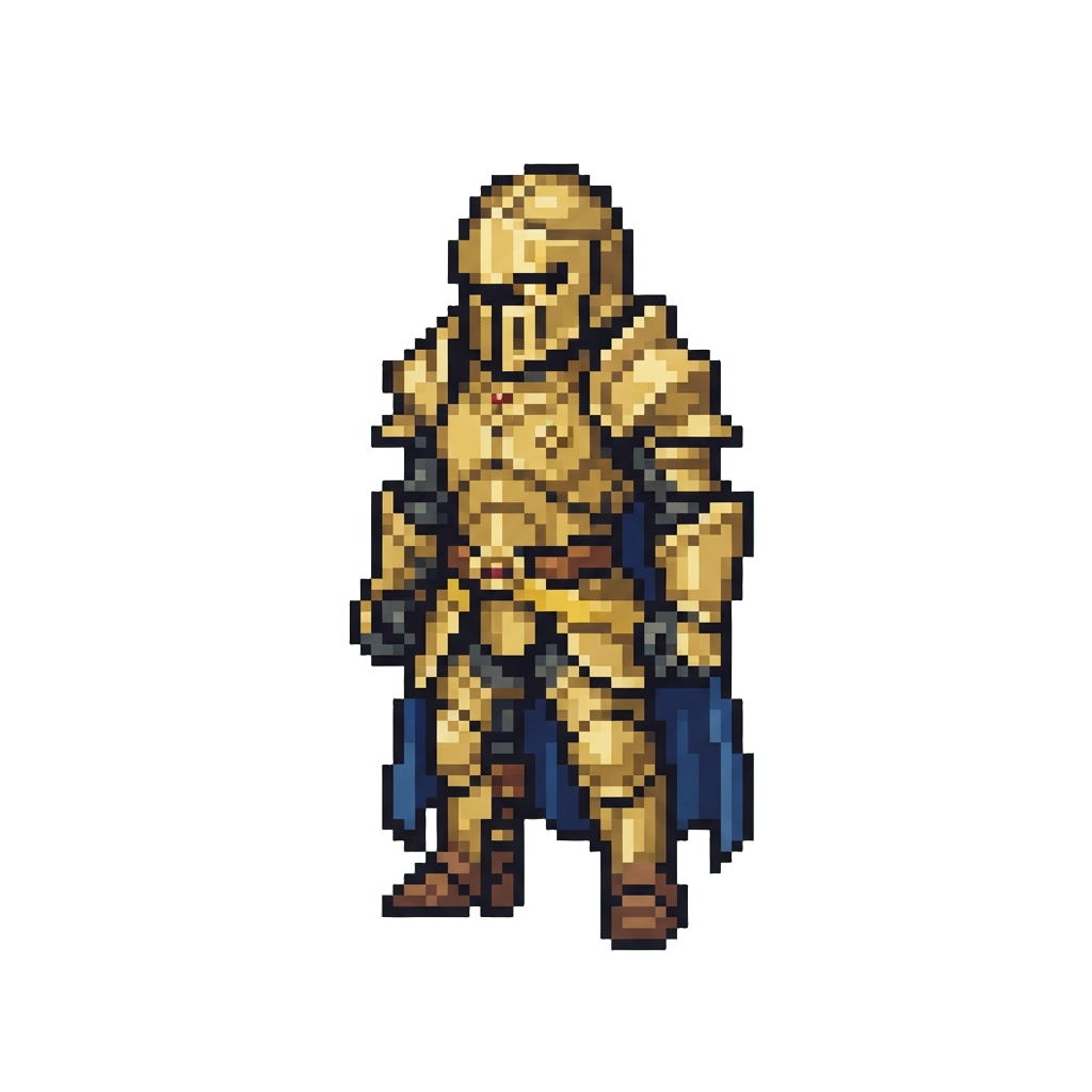 A Sleek Metallic Gold Hero Suit