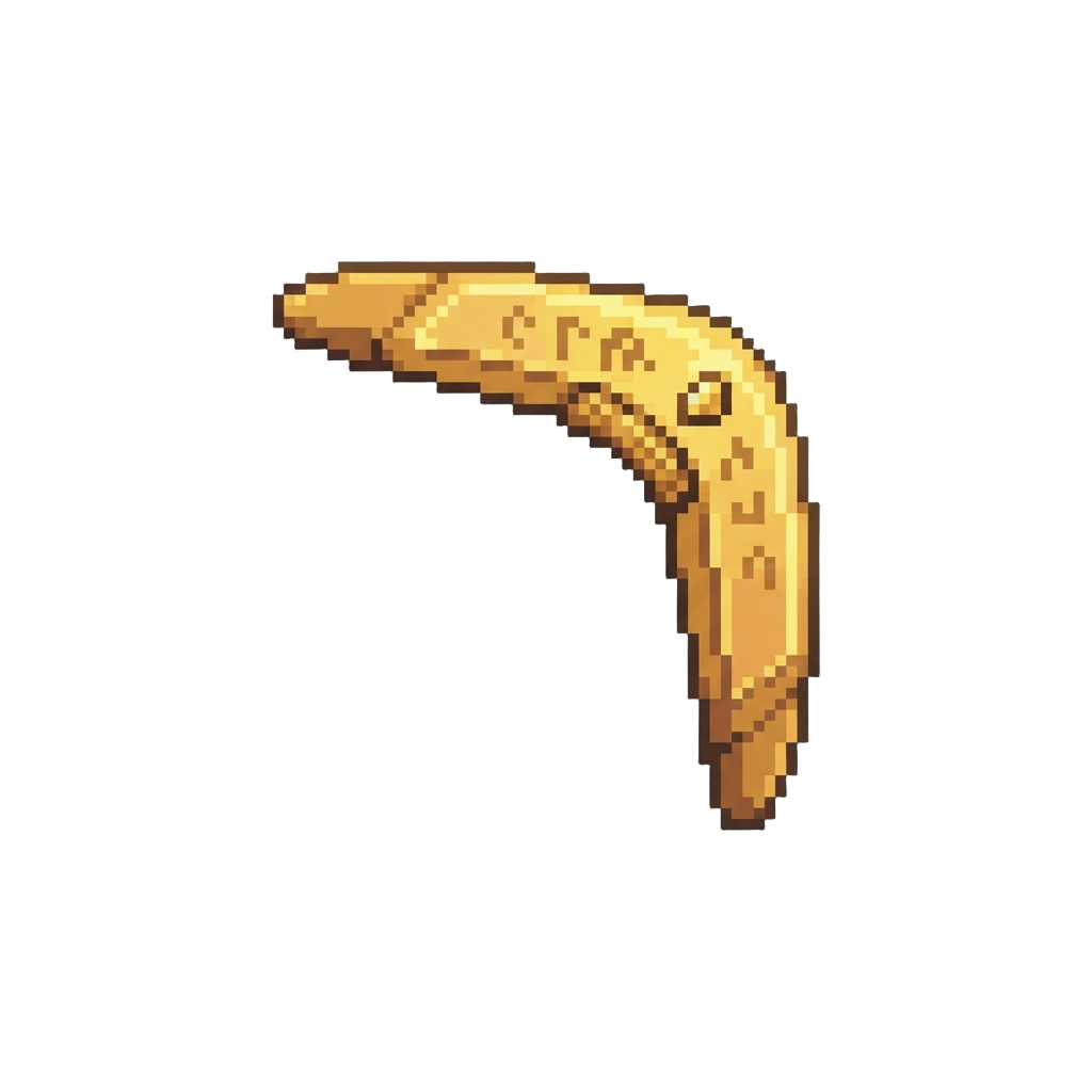 A Glowing Golden Boomerang