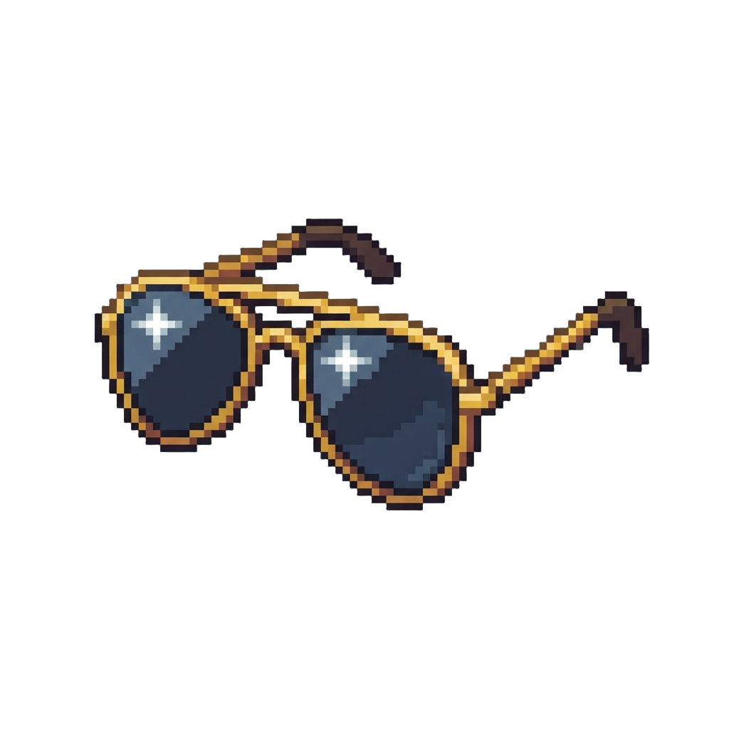 A Sparkling Pair of Aviator Sunglasses