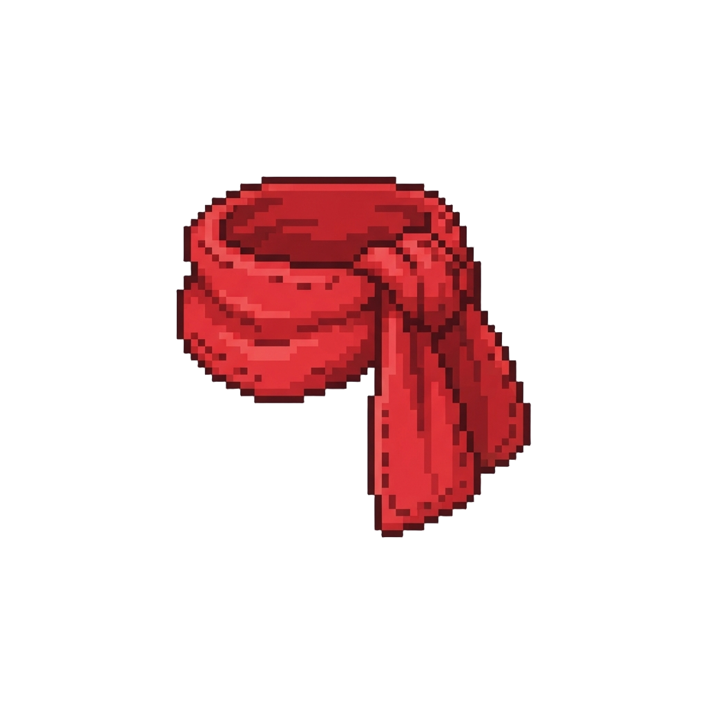 A Bright Red Aviator Scarf