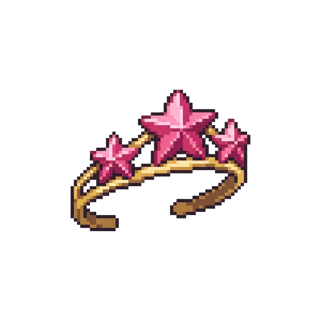 A Tiara of Floating Pink Stars