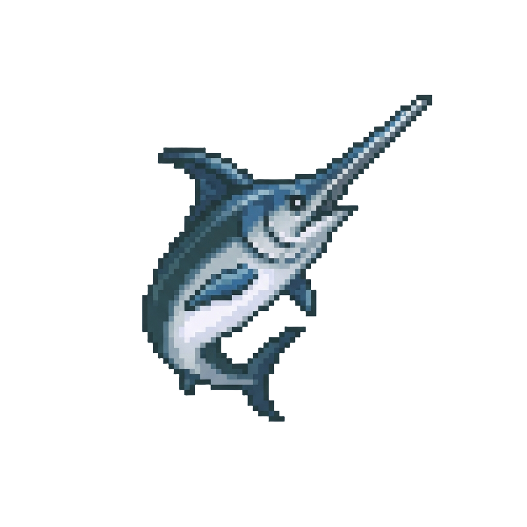 A Huge Swordfish with a Long Bill