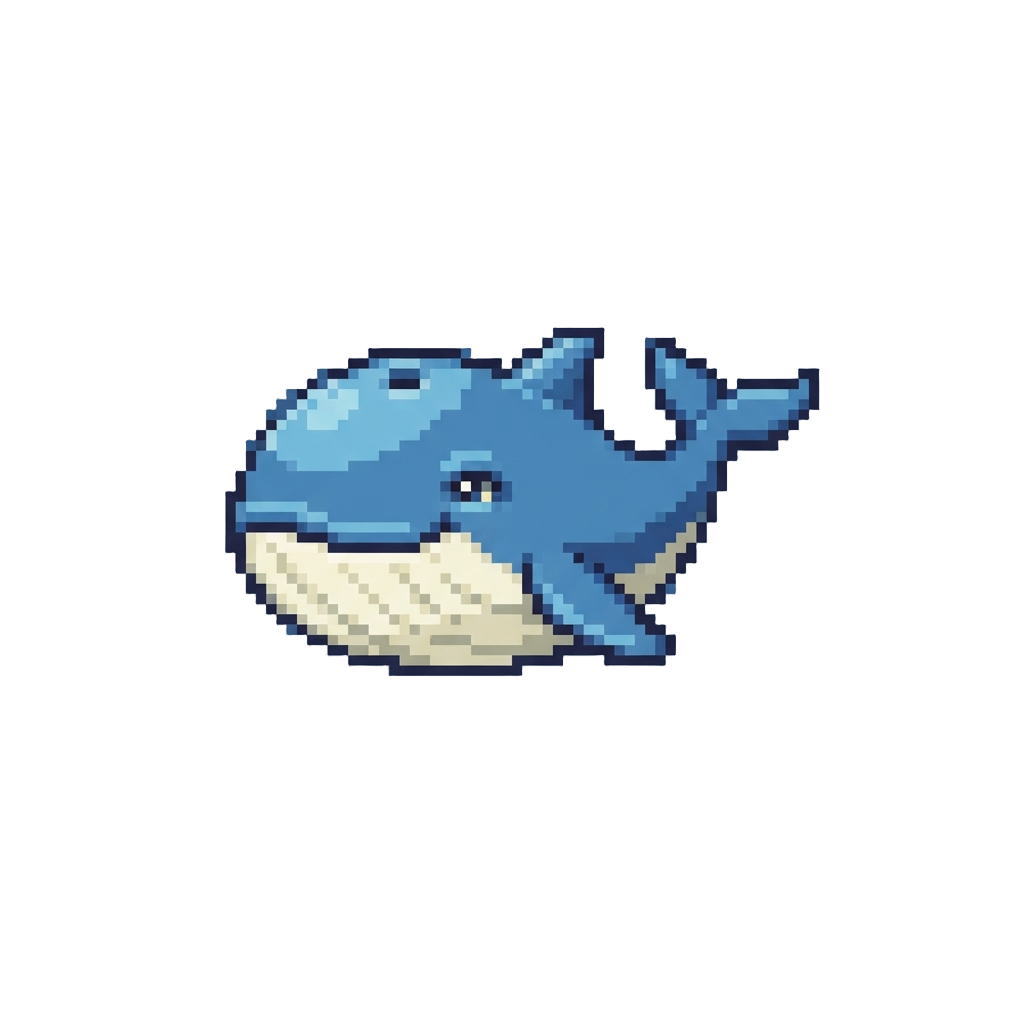 A Giant Smiling Blue Whale