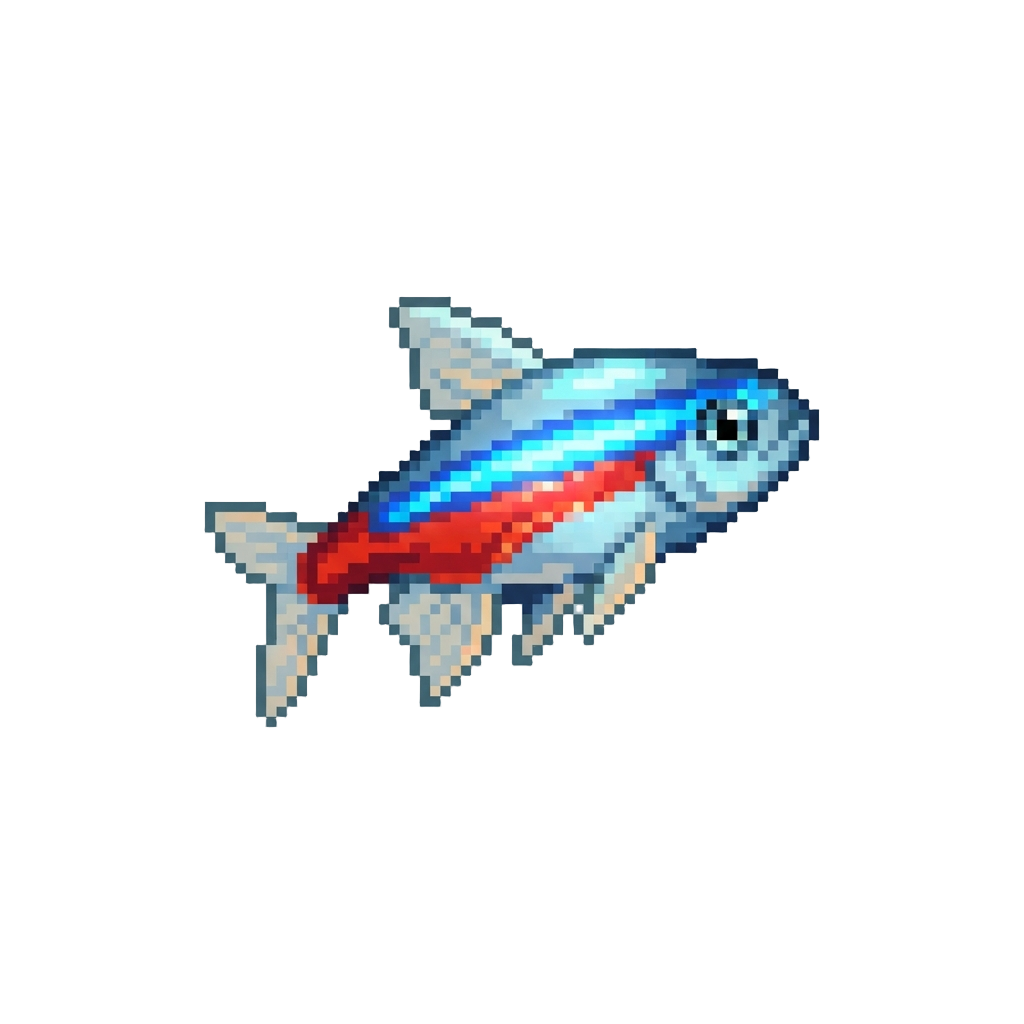 A Tiny Glowing Neon Tetra