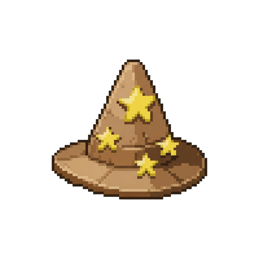 A Cardboard Witch Hat with Paper Star Cutouts