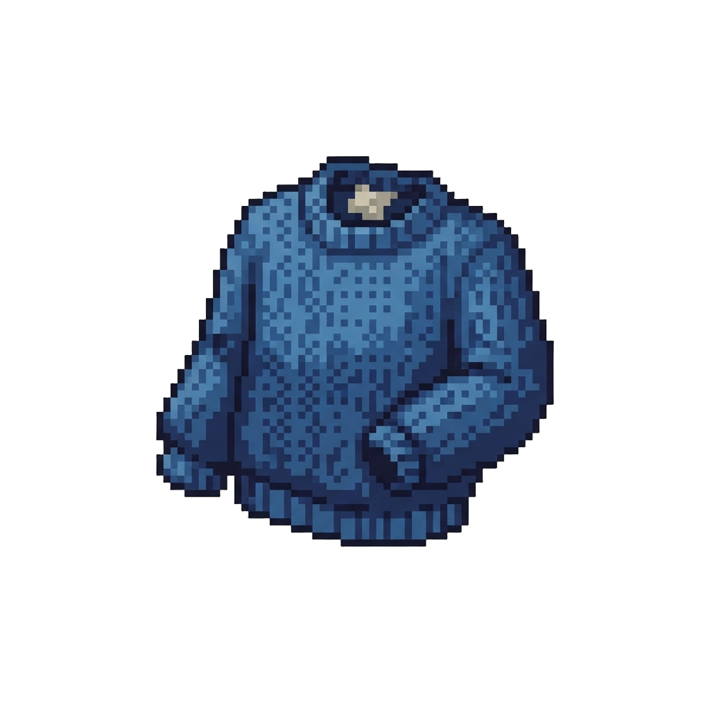 A Cozy Blue Knit Jumper