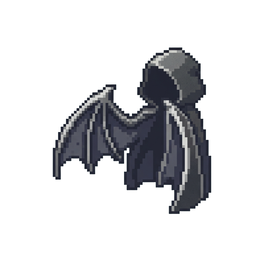 A Paper Cutout Bat Wing Cape