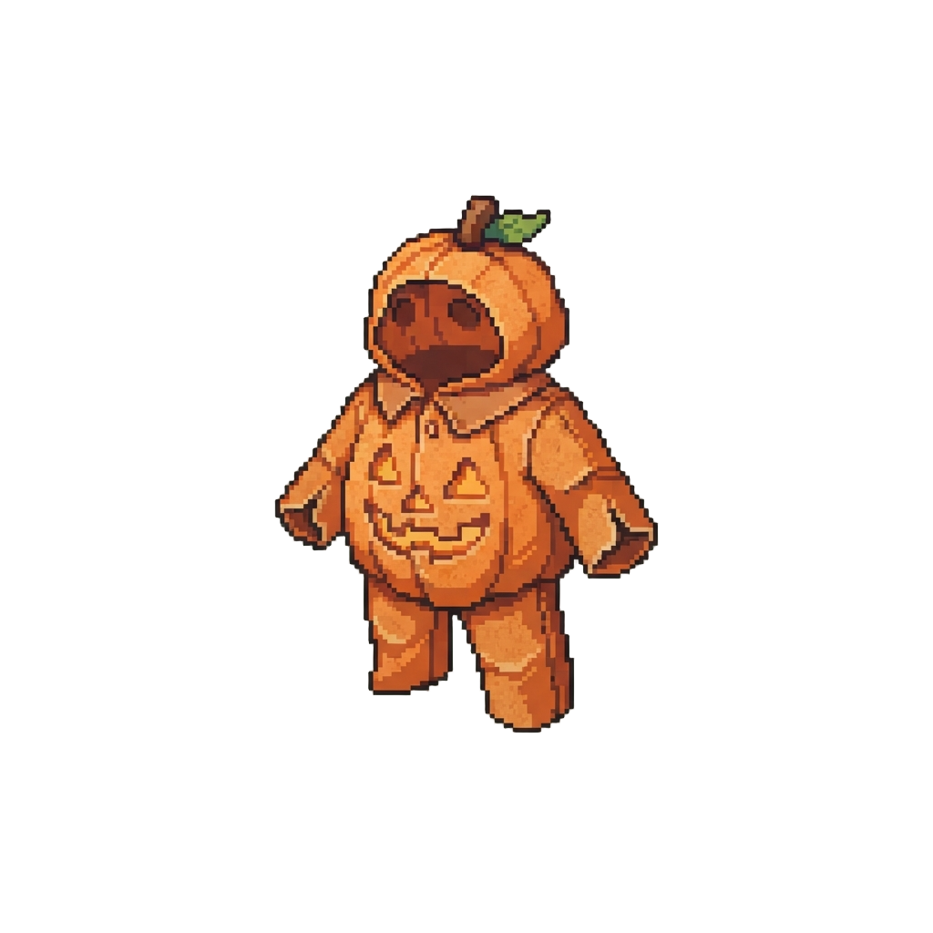 A Textured Cardstock Jack-o'-lantern Suit