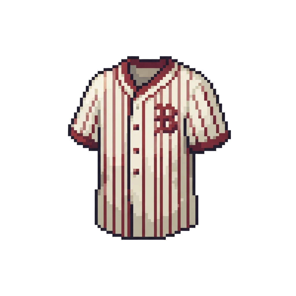 A Vintage Striped Baseball Jersey