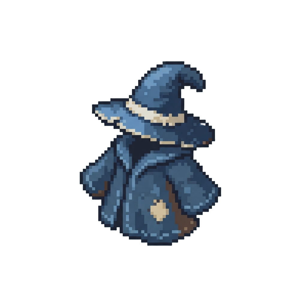 A Crude Felt Wizard Hat and Robe