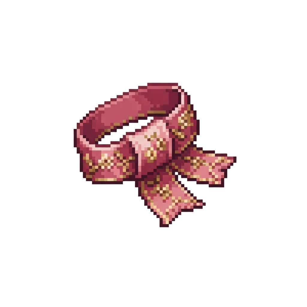 A Delicate Embroidered Silk Ribbon