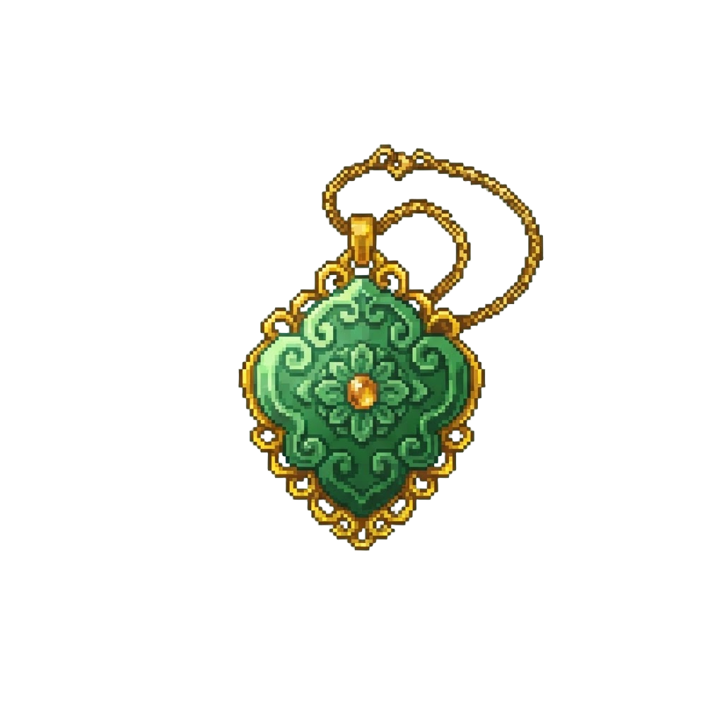 An Ornate Royal Jade Amulet