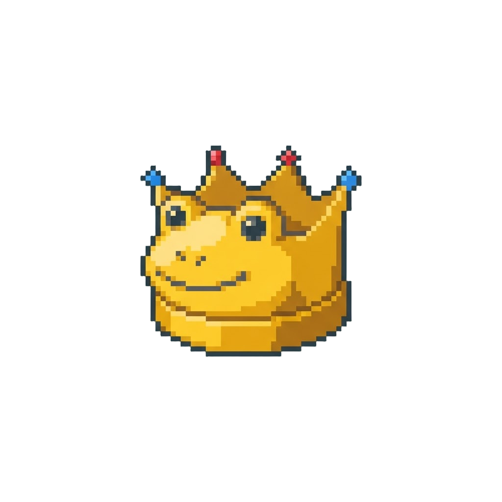 A Golden Toy Frog Crown