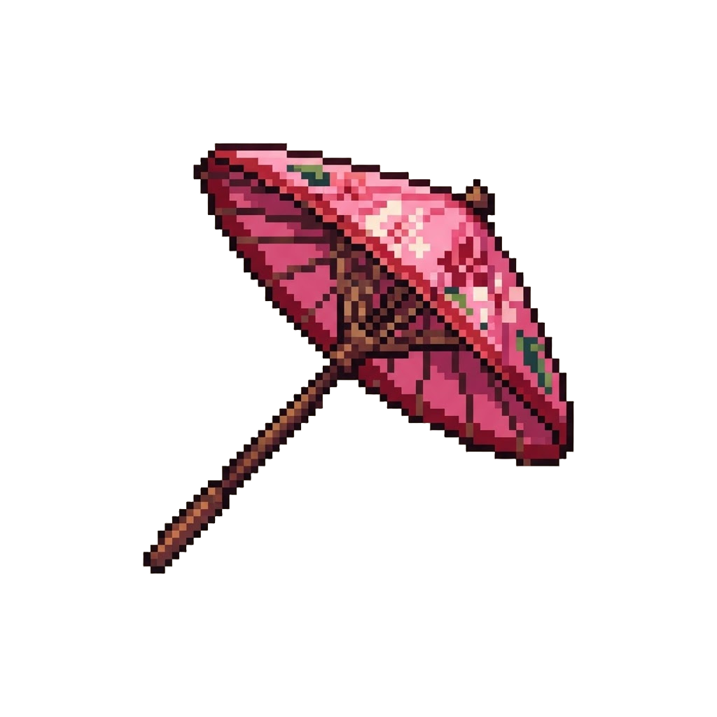 A Silk Cherry Blossom Parasol