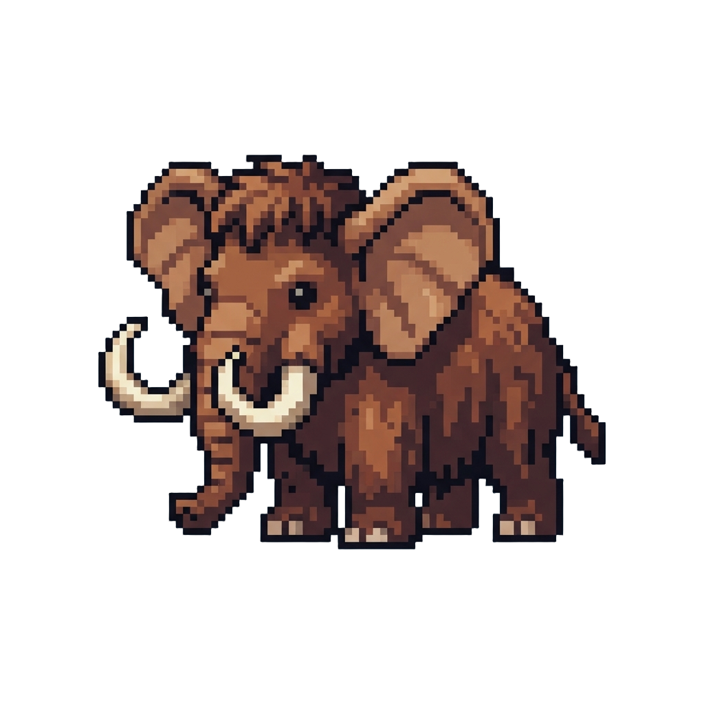 A Miniature Woolly Mammoth with Comically Oversized Ears