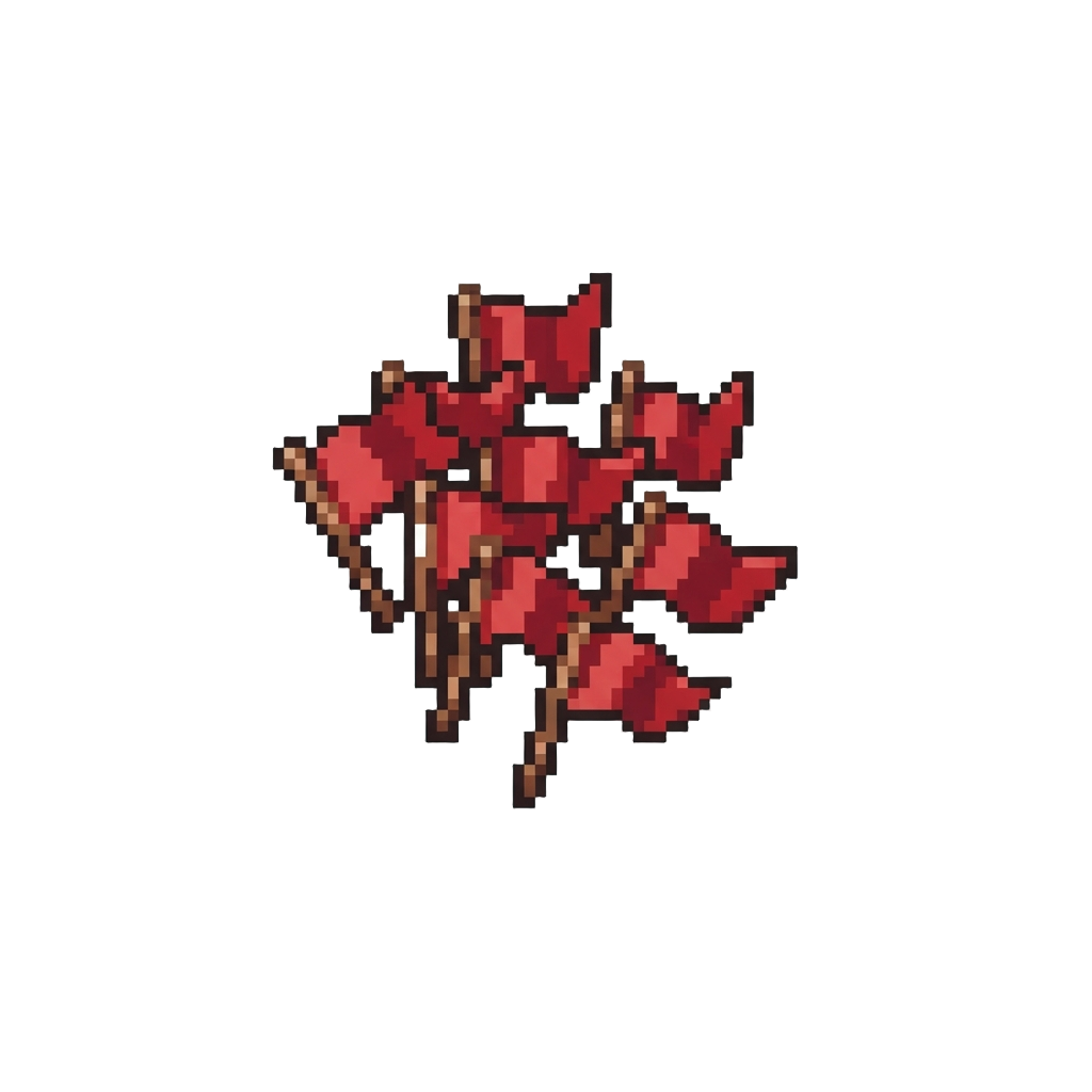 A Rain of Miniature Red Penalty Flags
