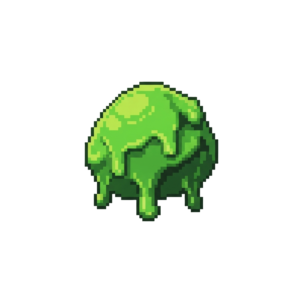 A Sticky Burst of Gooey Green Slime