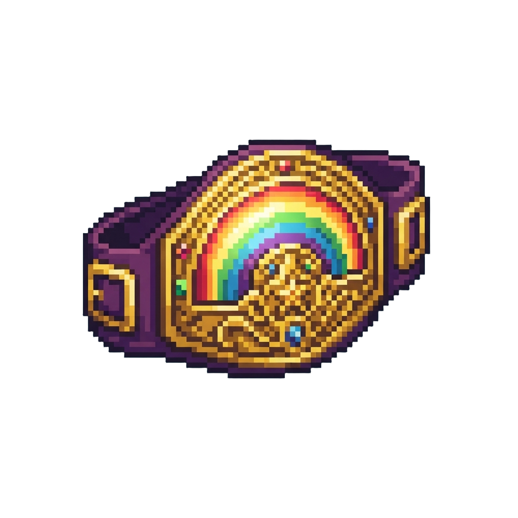 A Glowing Rainbow Championship Belt