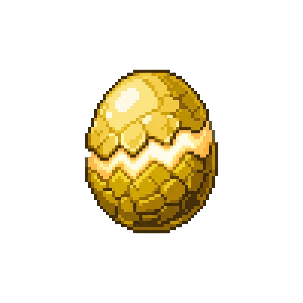 A Glowing Golden Dinosaur Egg