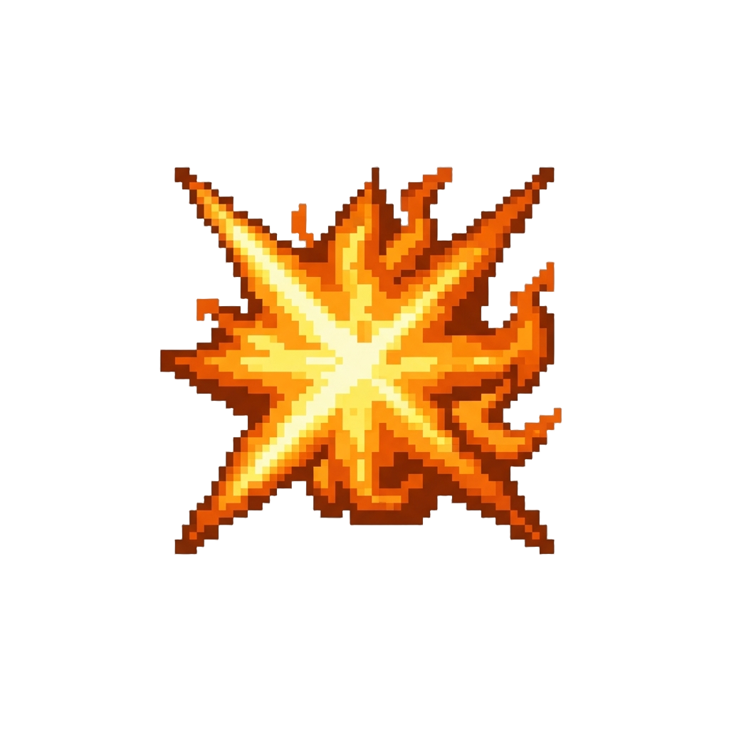 A Fiery Amber Plasma Beam Explosion
