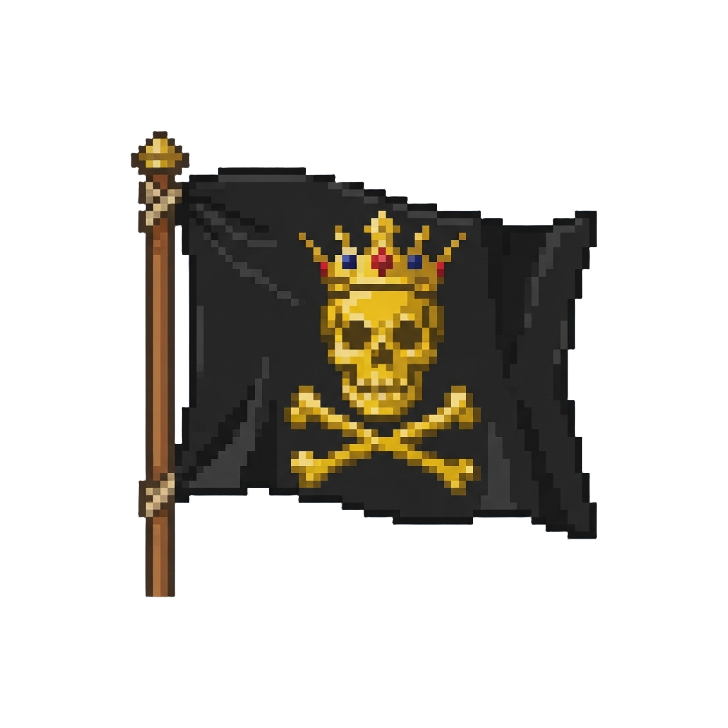 A Golden Crown Pirate Ensign