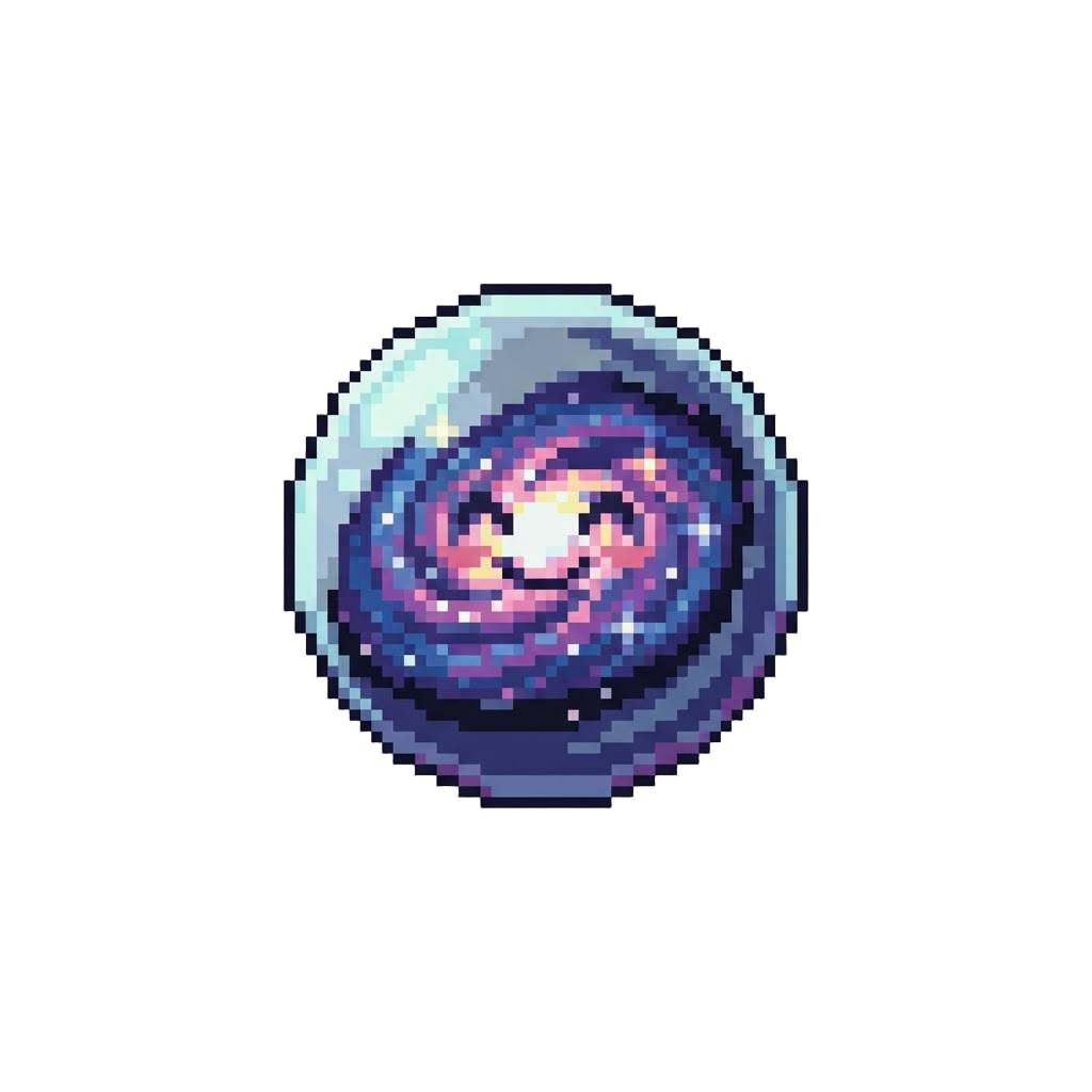 Playful Internal Galaxy Smiling Face Spin