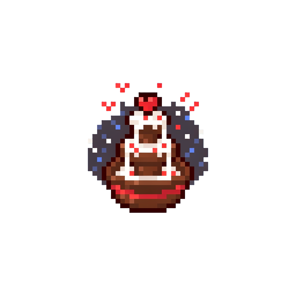 Romantic Chocolate Fountain Space Hearts