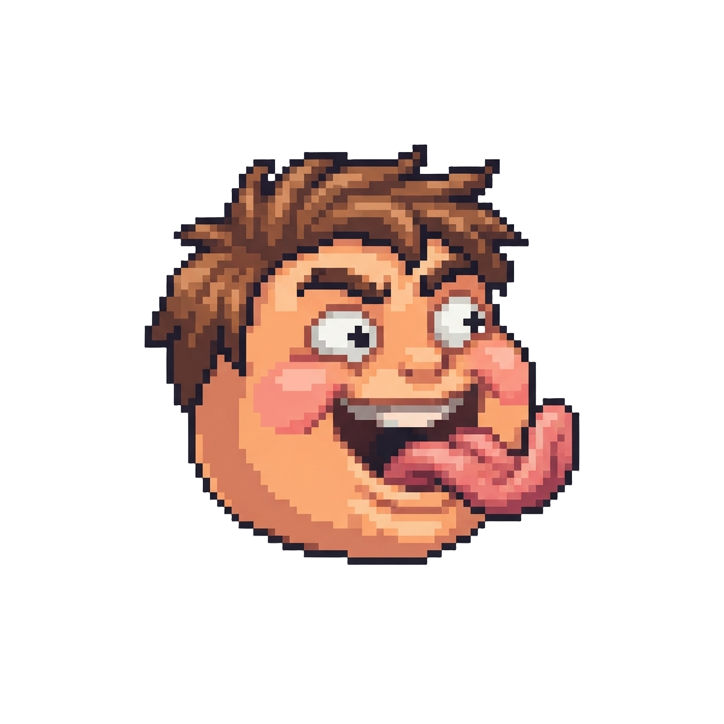 Comical Cross-eyed Tongue Laugh