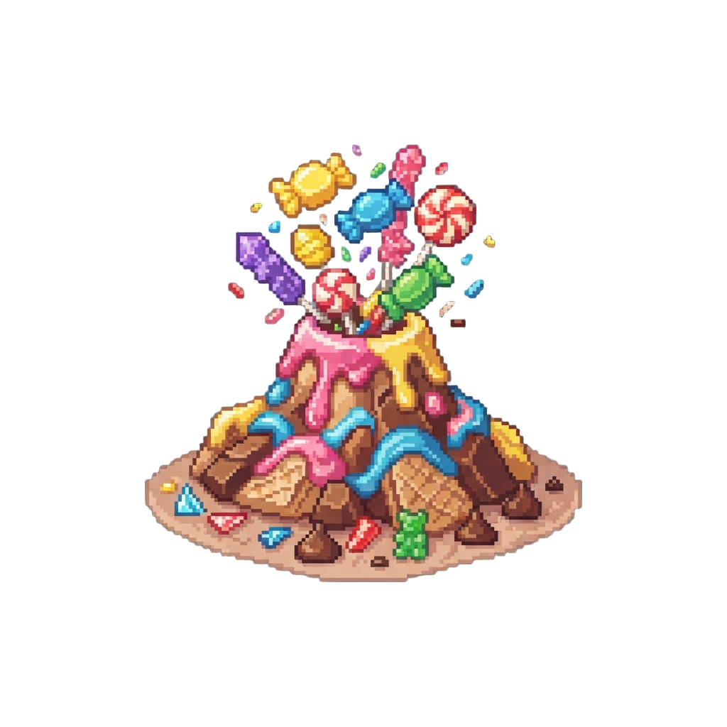 Cheerful Candy Volcano Eruption Party