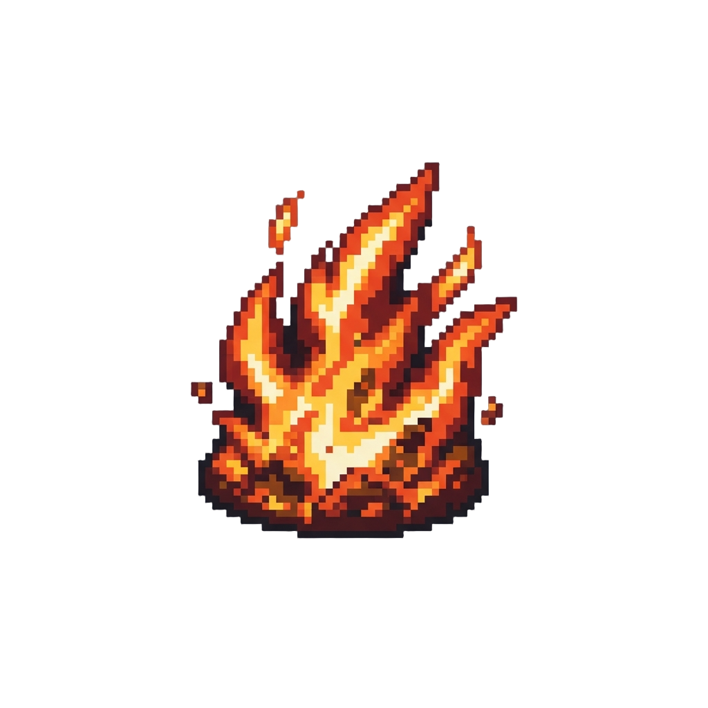 Furious Erupting Streams of Fire