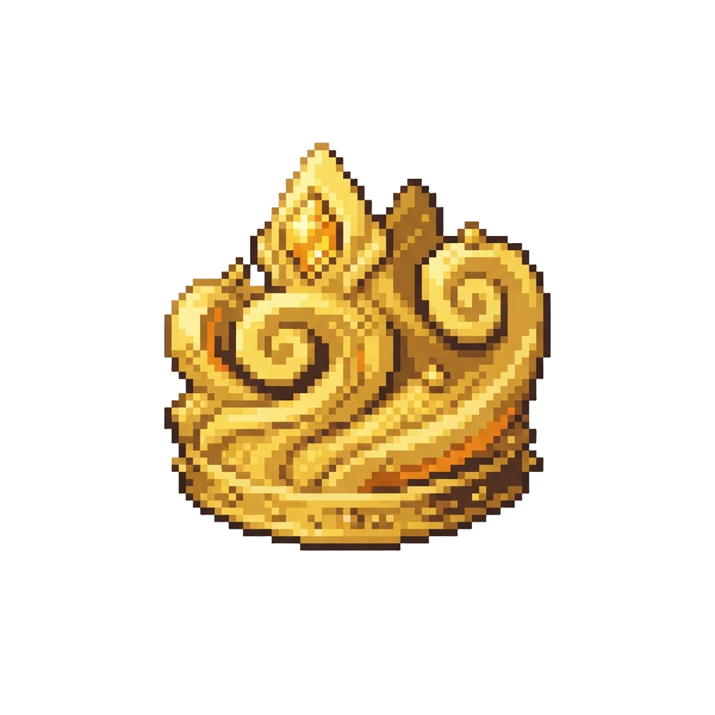 Arrogant Golden Swirling Sand Crown