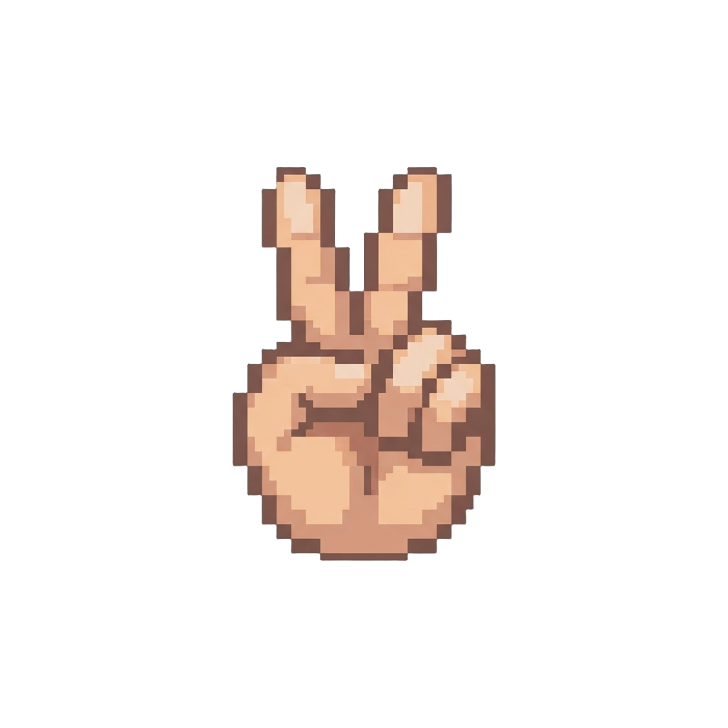 A Casual Peace Sign Gesture
