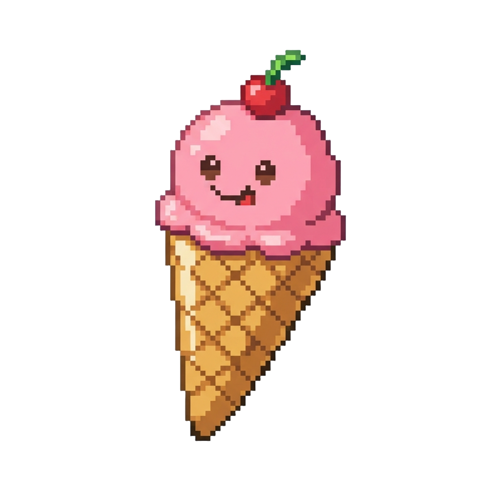 A Smiling Ice Cream Cone
