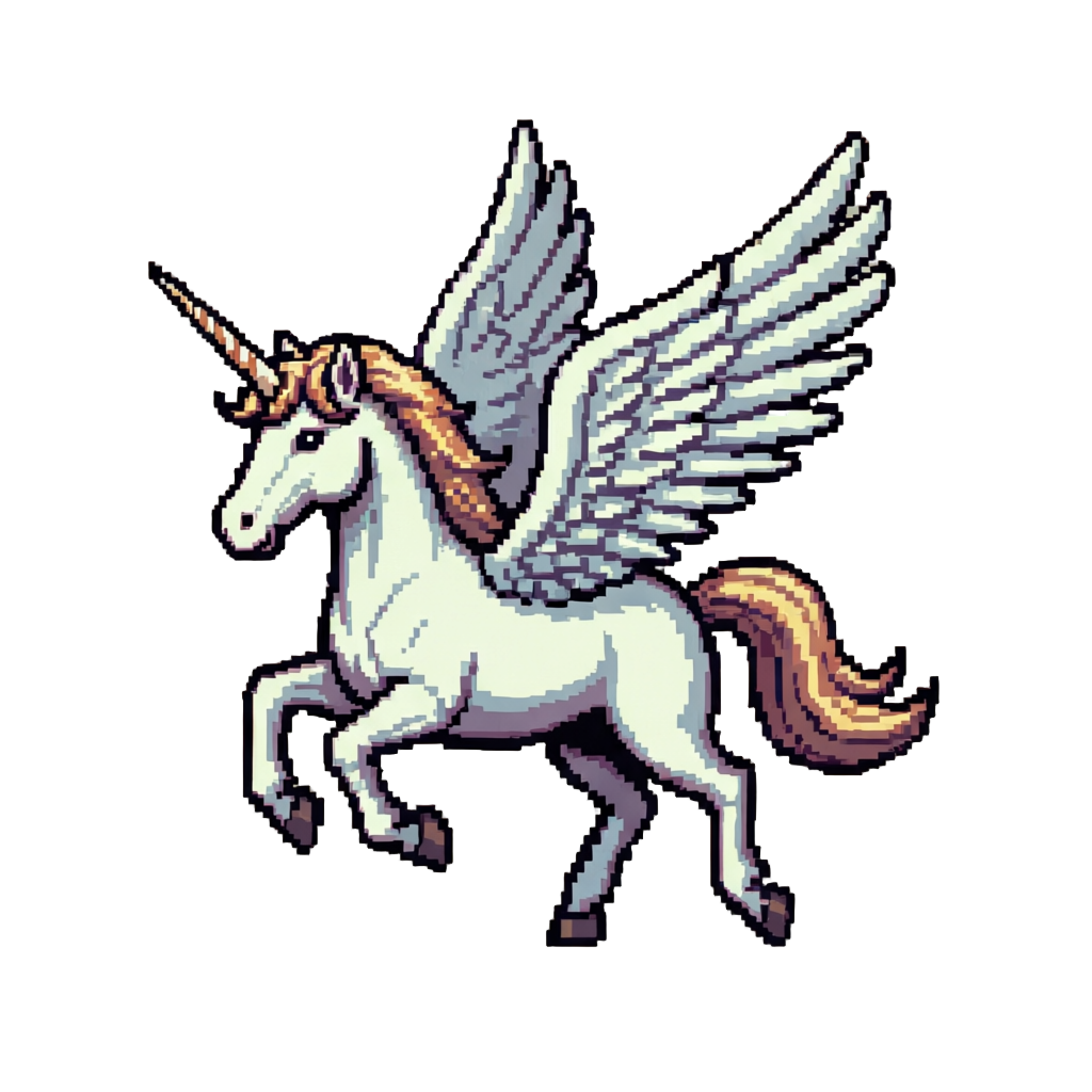 A Galloping Unicorn with Wings