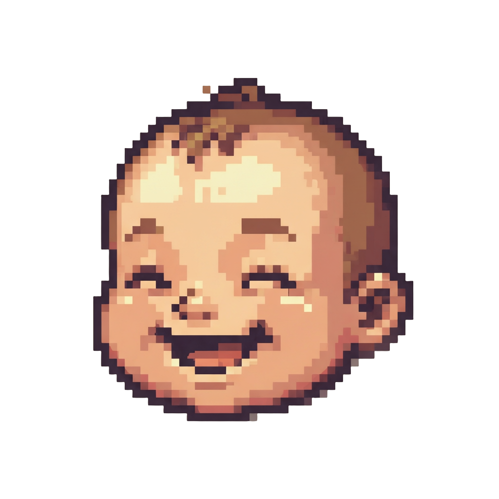 A Chubby Cheeked Grinning Baby Face