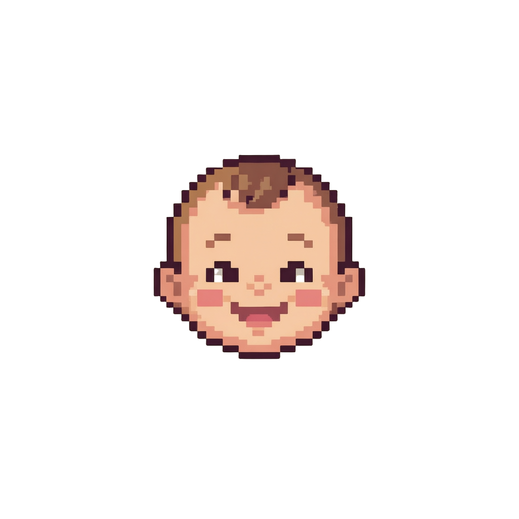 A Rosy-cheeked Smiling Baby Face