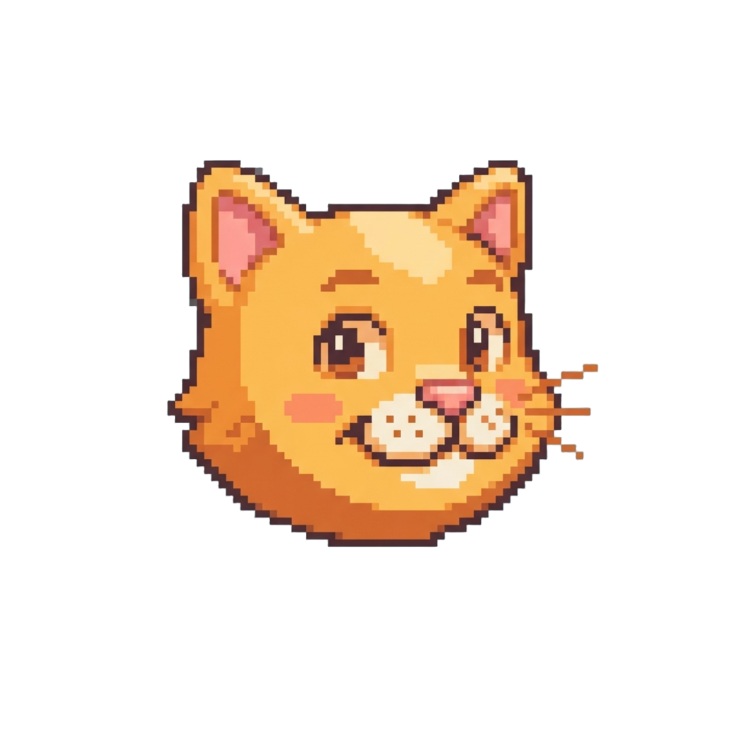 A Goofy Smiling Cat Head