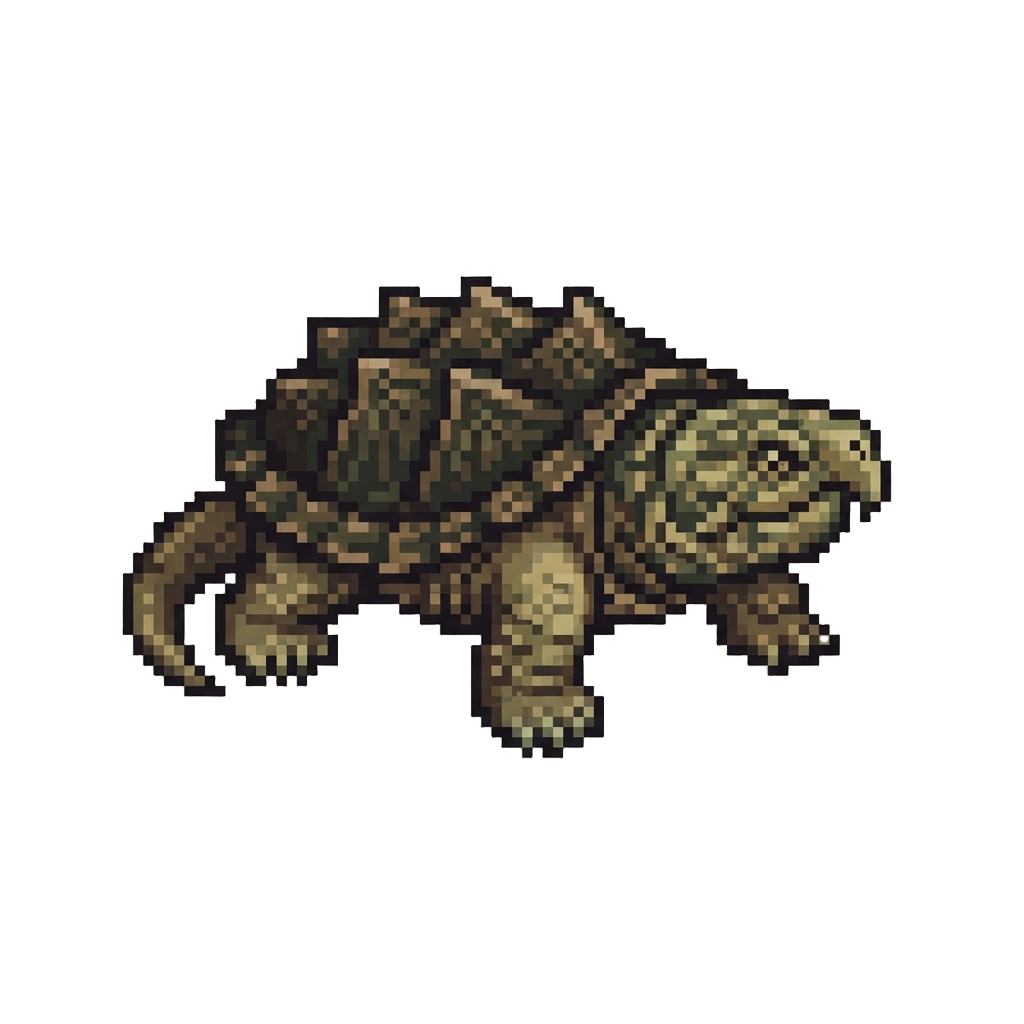 A Snapping Wild Alligator Snapping Turtle