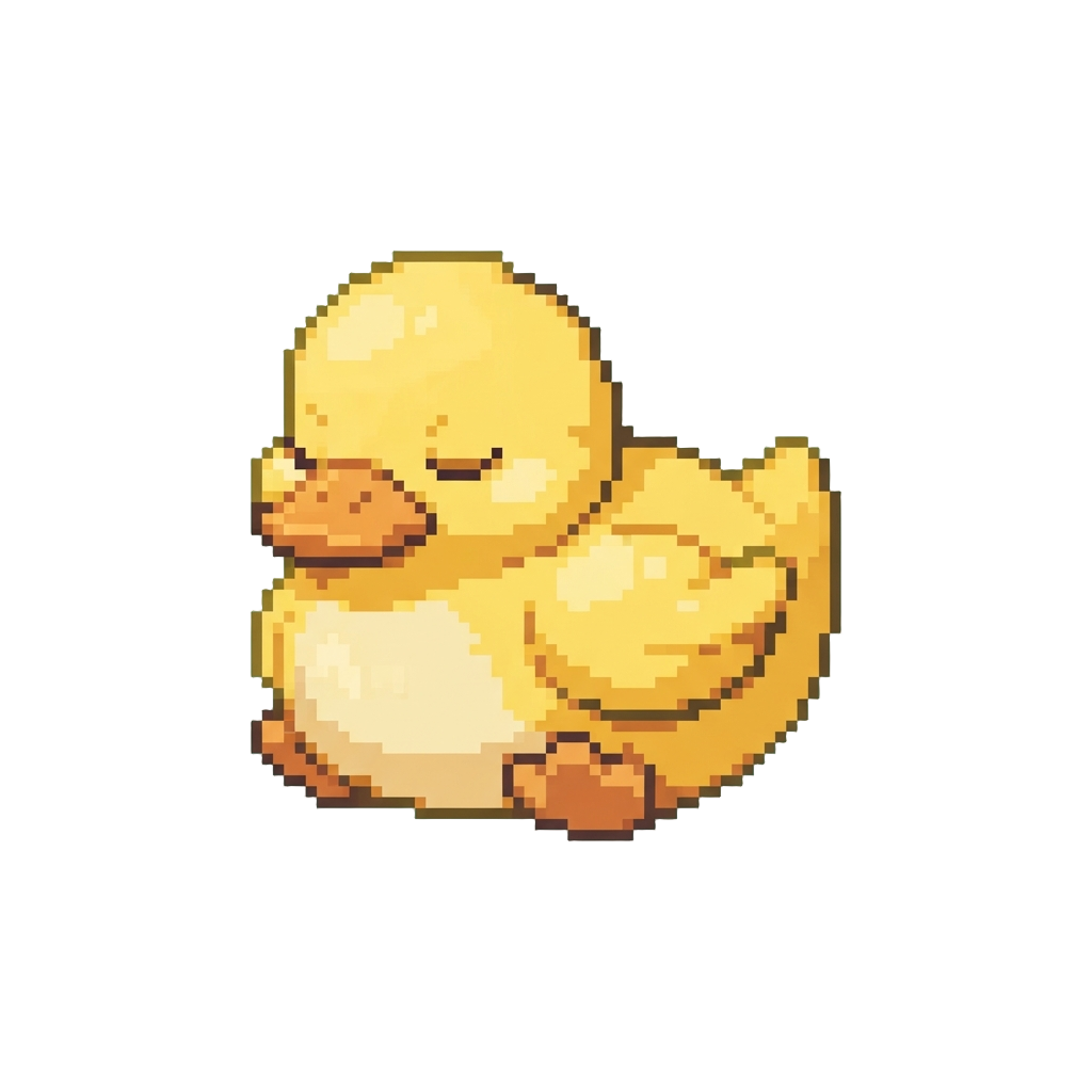A Sweet Sleepy Duckling