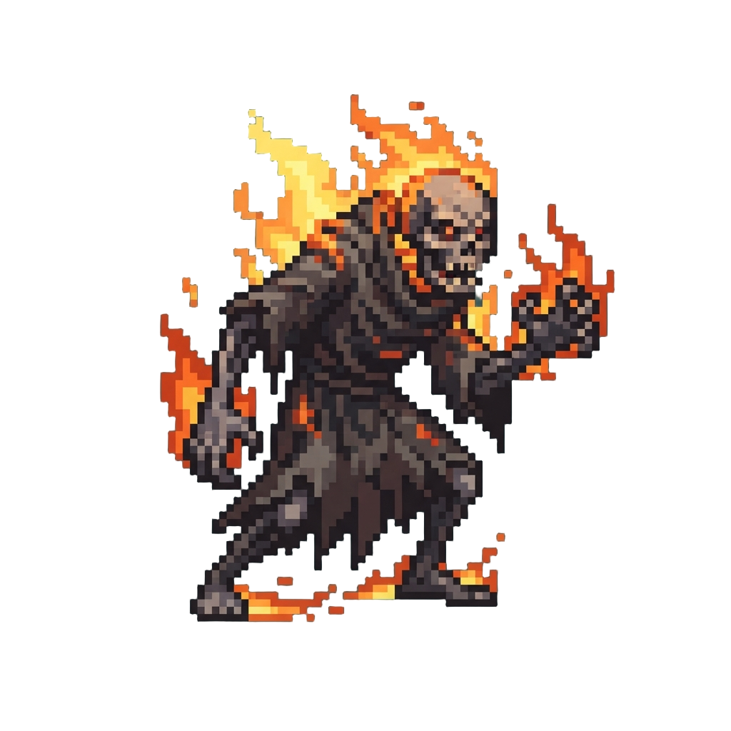A Terrifying Flaming Ghoul