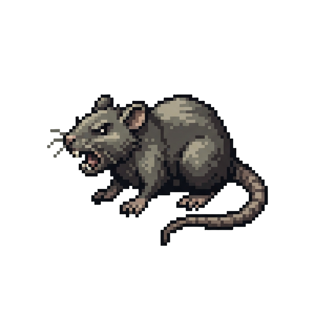 A Hissing Angry Alley Rat